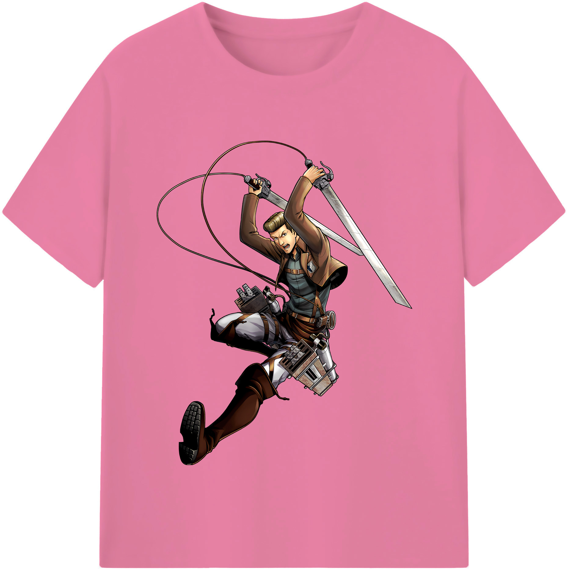 （画像用） 進撃の巨人 Attack on Titan 綿100％半袖Tシャツ（フロントプリント）